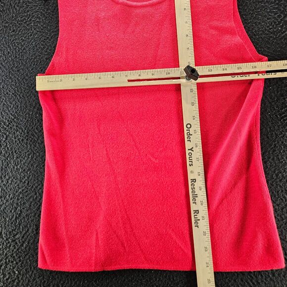 Hampshire Studio Womens Tank Top Red Size Small 100% Cotton Pullover Sleeveless - Picture 3 of 12